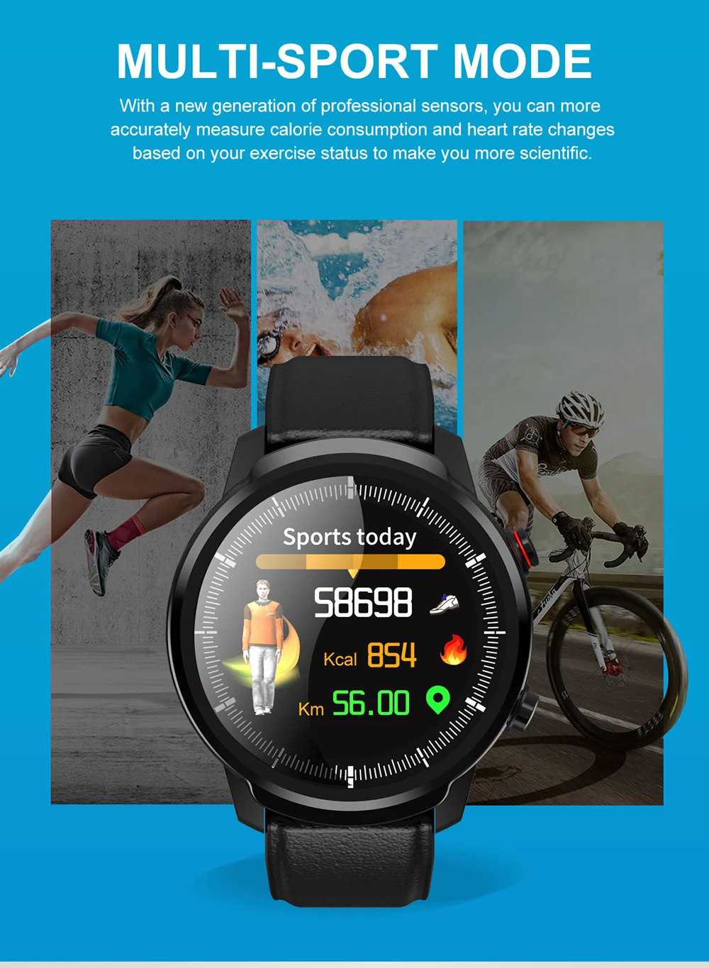 Новинка, L3, полный сенсорный смарт-часы для мужчин и женщин, спортивный фитнес-трекер, монитор сердечного ритма, несколько видов спорта, умные часы для IOS, Android