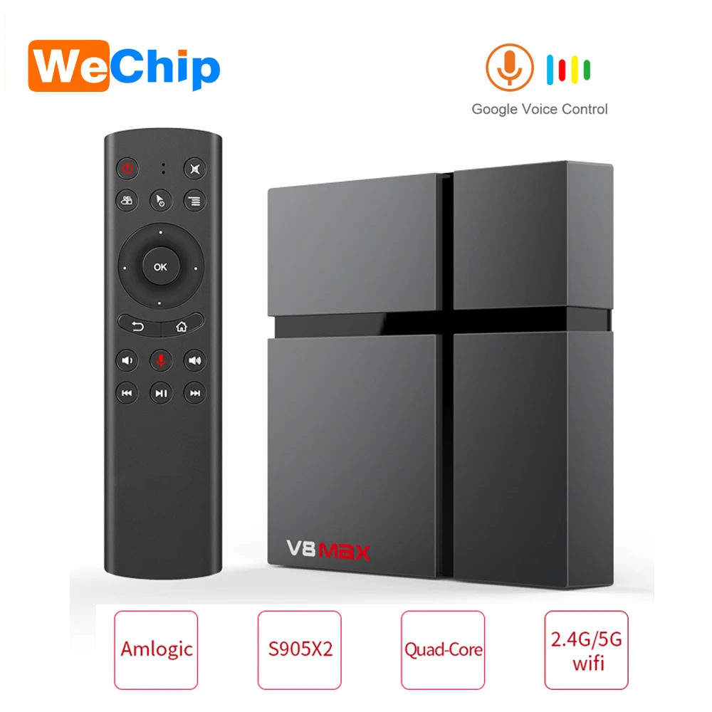 ТВ-приставка V8 Max на Android 8 1 беспроводная с 4 Гб ОЗУ 32 ГБ 64 Amlogic S905X2 LPDDR3 Wi-Fi 4K HD YouTube 2 16