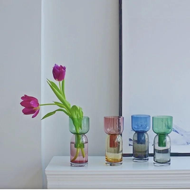 Two Ways Flower Vase Home Decor Living Room Decoration Glass Vase Christmas Gift Plant Pots Nordic Vases Succulent Planter 3