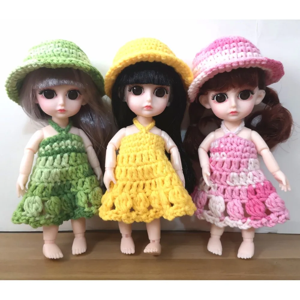 16 см 3D глаза 13 суставов большие BJD 1/12 куклы игрушки для девочек милые Reborn