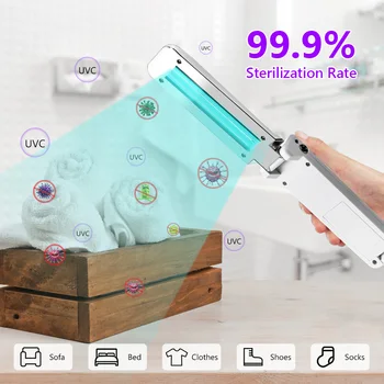 

Hand-held Portable UV Light Sterilizer LED UV Wand Disinfection UV Germicidal Lamp Bulb USB Ultraviolet UVC Germicidal Light