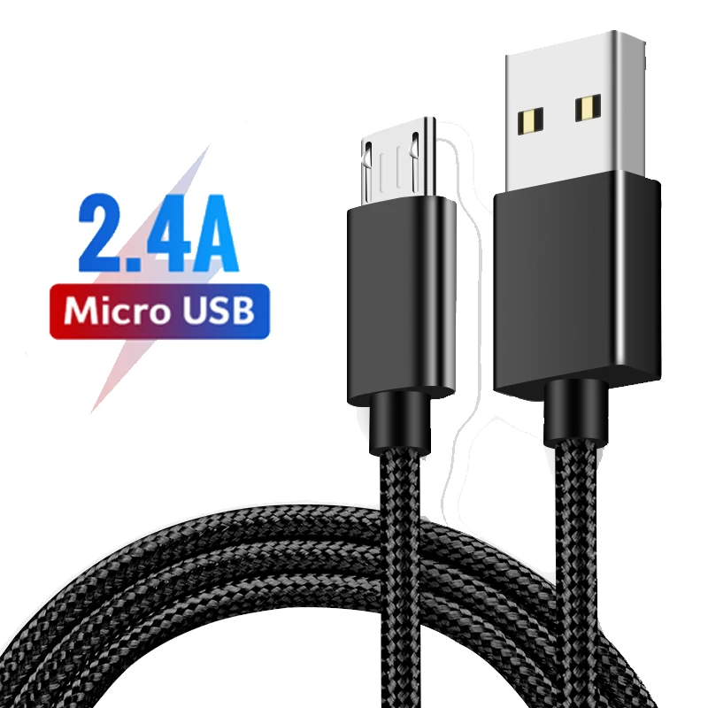 Matein 3M Micro usb кабель для xiaomi длинный huawei нейлон черный кабельный быстрой зарядки