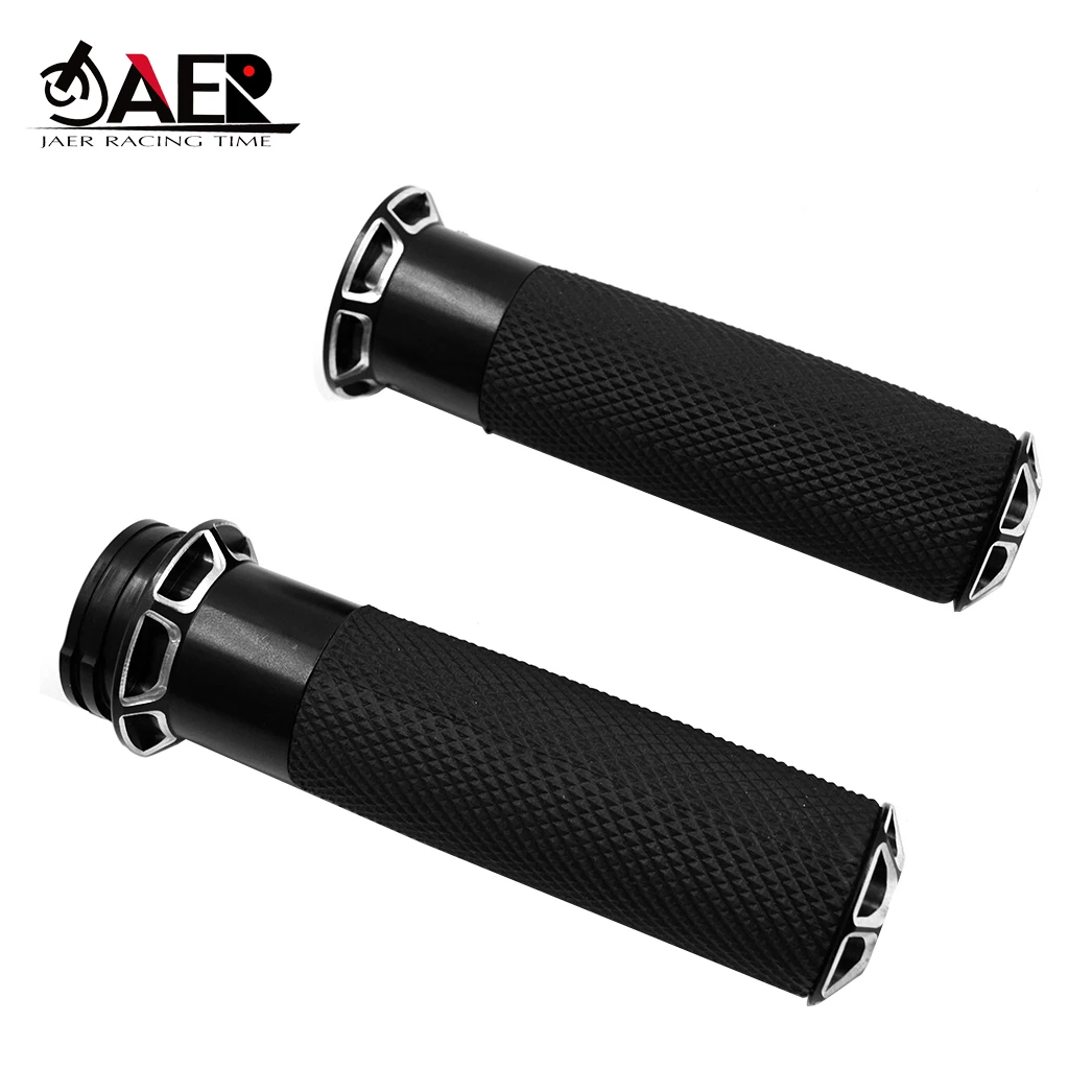 JAER Custom Motorcycle 1" 25mm Aluminum CNC Handlebar Handle Bar Hand Grips for Harley Softail Sportster Touring Dyna