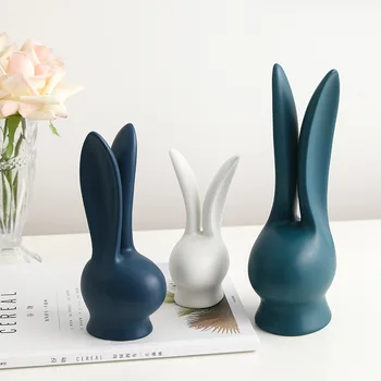 

3pcs Bunny Home Decoration Accessories for Living Room Bedroom Rabbit Home Decor Teengage Girls Aesthetic Table Desk Figurines