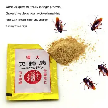 

10pcs Cockroach Killing Bait Powder Cockroach Repeller Killer Trap Anti Pest Cockroach Powder Effective Pest Control Products