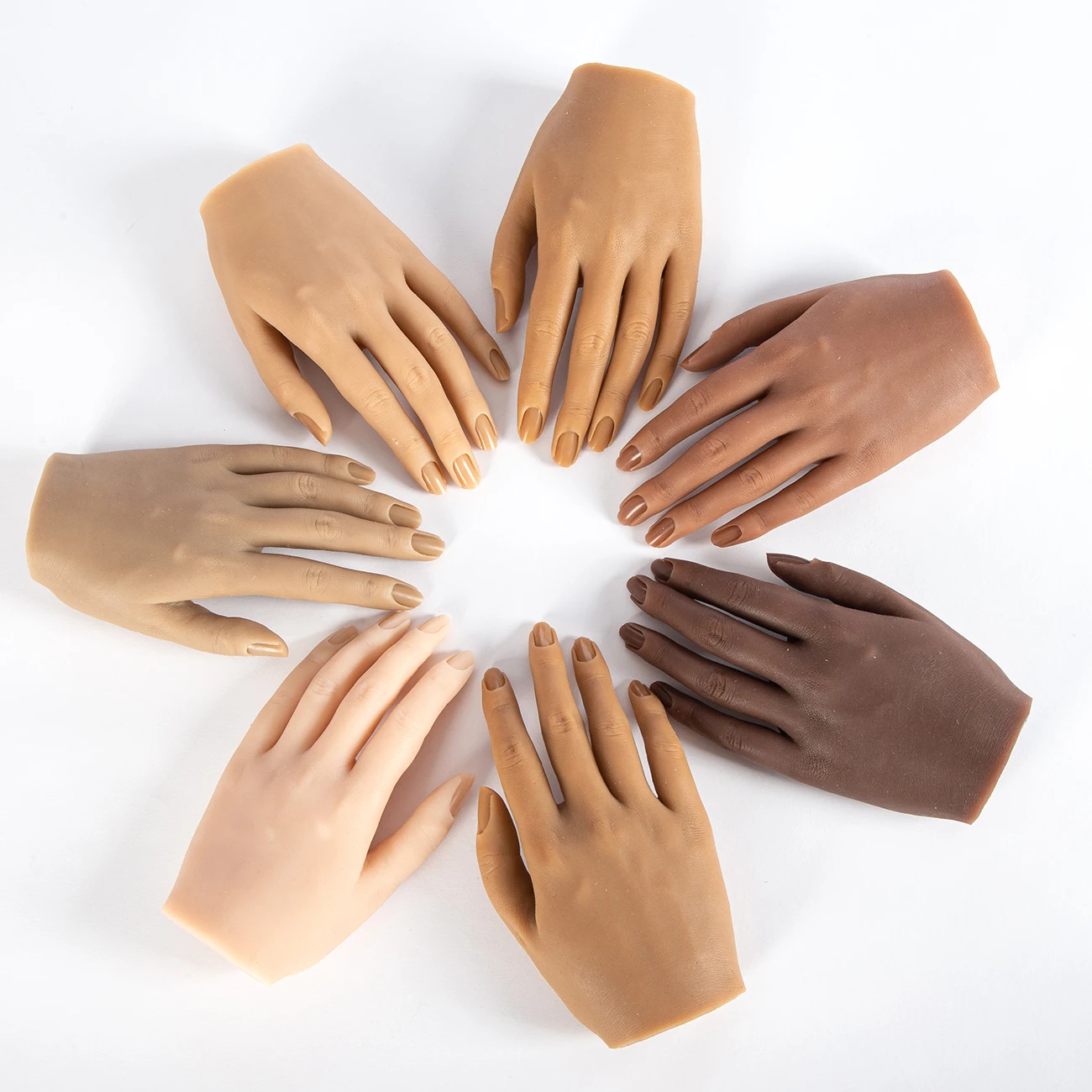 Практичная силиконовая кисть для ногтей с гибкими пальцами съемный манекен