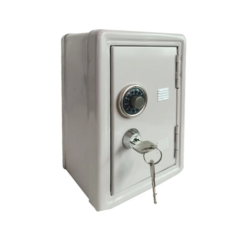 Мини металлический банковский шкафчик с ключами детская банка для экономии