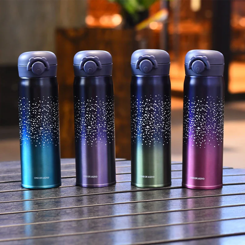

Starry 500 Ml Bounce Cover Travel Hiking Insulation Cup Stainless Steel Bottle Water Heat Preservation Vacuum Thermos Cup