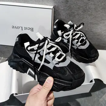 

Daddy shoes for women 2020 Summer new Korean style sneakers for female students breathable ins high-rise platform shoes for