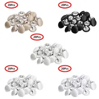 20 10mm Botones DIY Smooth Satin Covered Metal Shank Buttons US Stock Sewing Fasteners for Tuxedo Suits Bridal Gowns Decoration 2