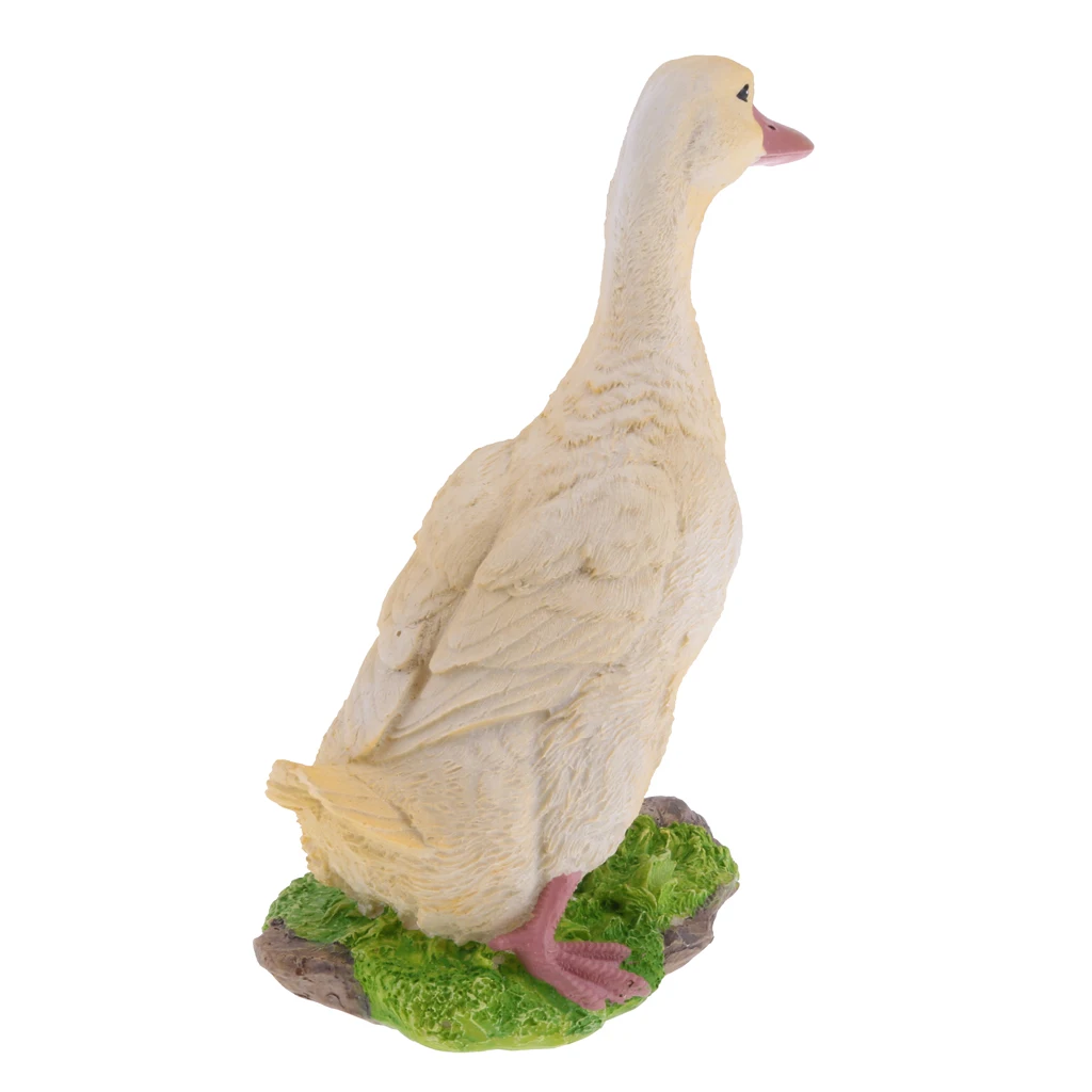 Garden Gift Farm Resin Animal Ornament Pond Water Standing Duck, 4 Types Available