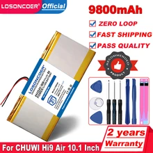 9800mAh Tablet PC Battery for CHUWI Hi9 Air 10.1 Inch Tablet PC CWI546 New Li-polymer Rechargeable Accumulator Pack Replacement