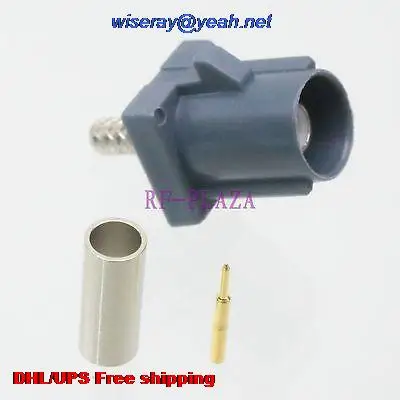 

DHL/EMS 200pcs Connector Fakra SMB G 7031 male plug crimp RG174 RG316 LMR100 cable -A3