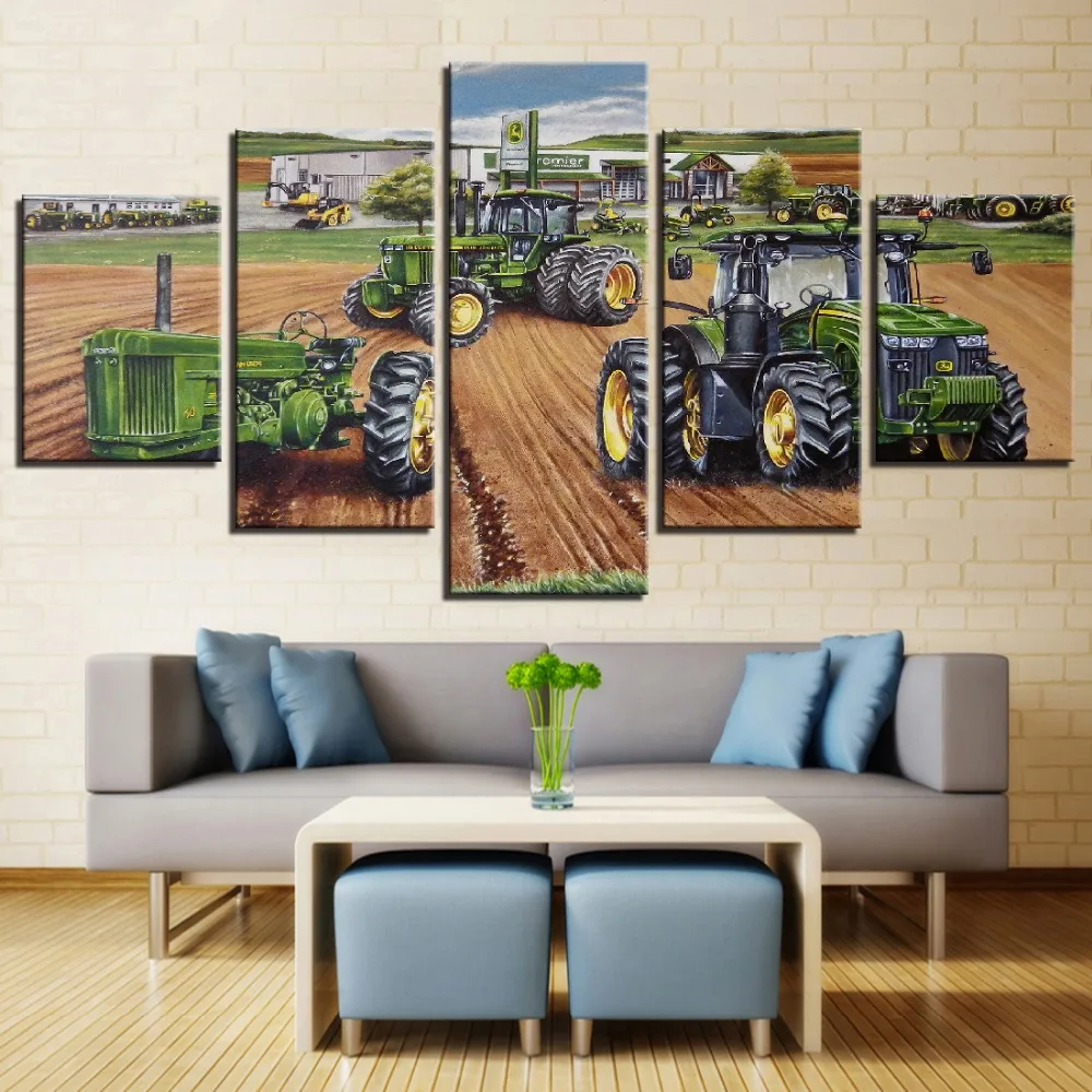 5 pieces canvas print painting Farm Tractor in the Farmland Pictures Decor HD Print Poster Wall Art Home/Living Room | Дом и сад