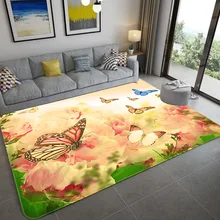 Современный Большой размер коврик 3D мечта мультфильм бабочка/кошка печать ковры для гостиной домашние декоративные коврики мягкие фланелевые спальни