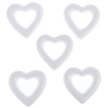 

5pcs/lot DIY Polystyrene Styrofoam Foam Ball White Craft Heart-shaped For Christmas Party Decoration Supplies Gifts