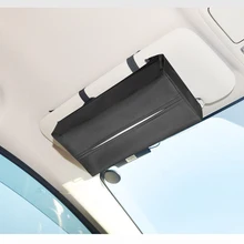 Автомобильный солнцезащитный козырек, держатель для салфеток, универсальный чехол из искусственной кожи, складная коробка для салфеток, чехол для бумаги, авто Органайзер, аксессуары для помещений