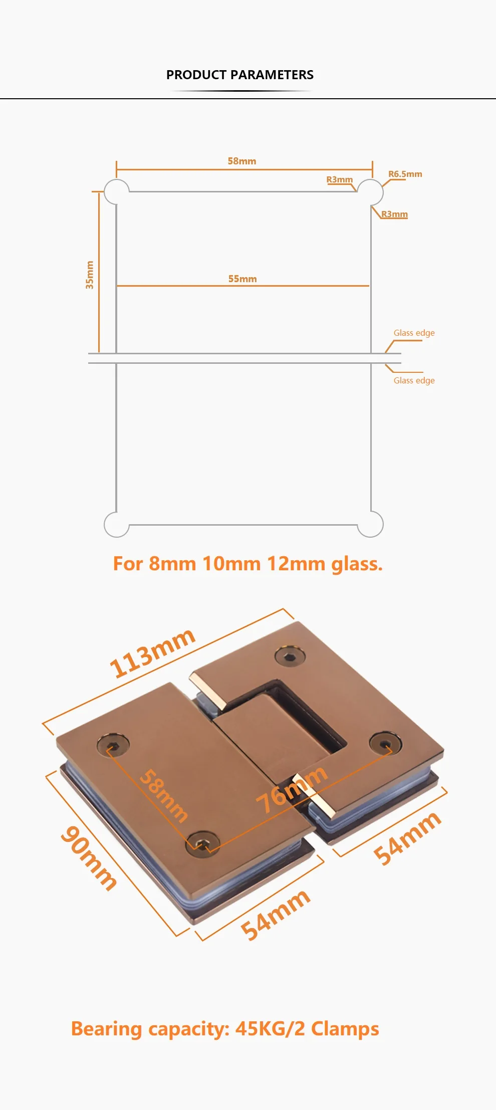 rosado, braçadeira de vidro, suporte para porta