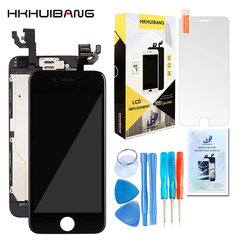 Полный ЖК дисплей Pantalla для iPhone 6 6S 7 Plus 3D сенсорный экран дигитайзер полная Рамка в