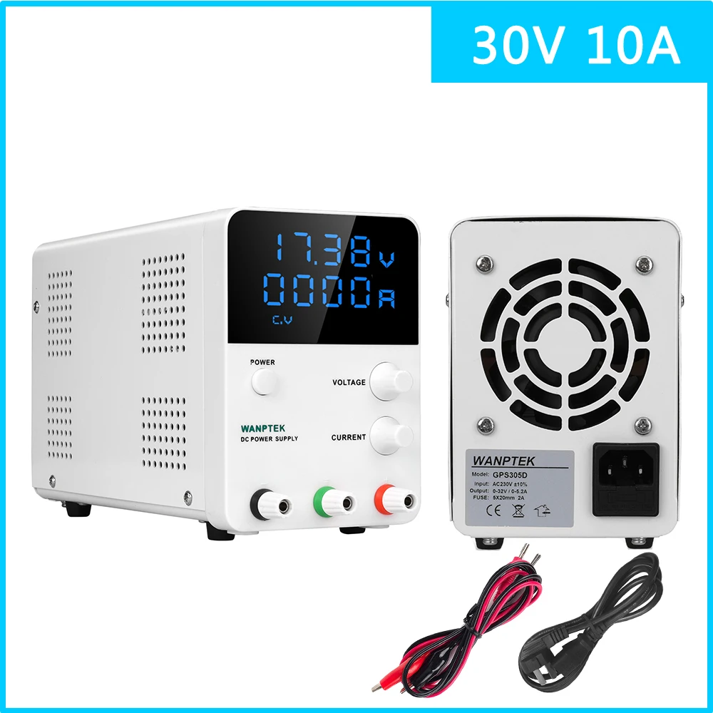

4-Digits Adjustable Laboratory Power Supply Switching Bench Source Digital 220V/110V Voltage And Current Regulator 30V 10A