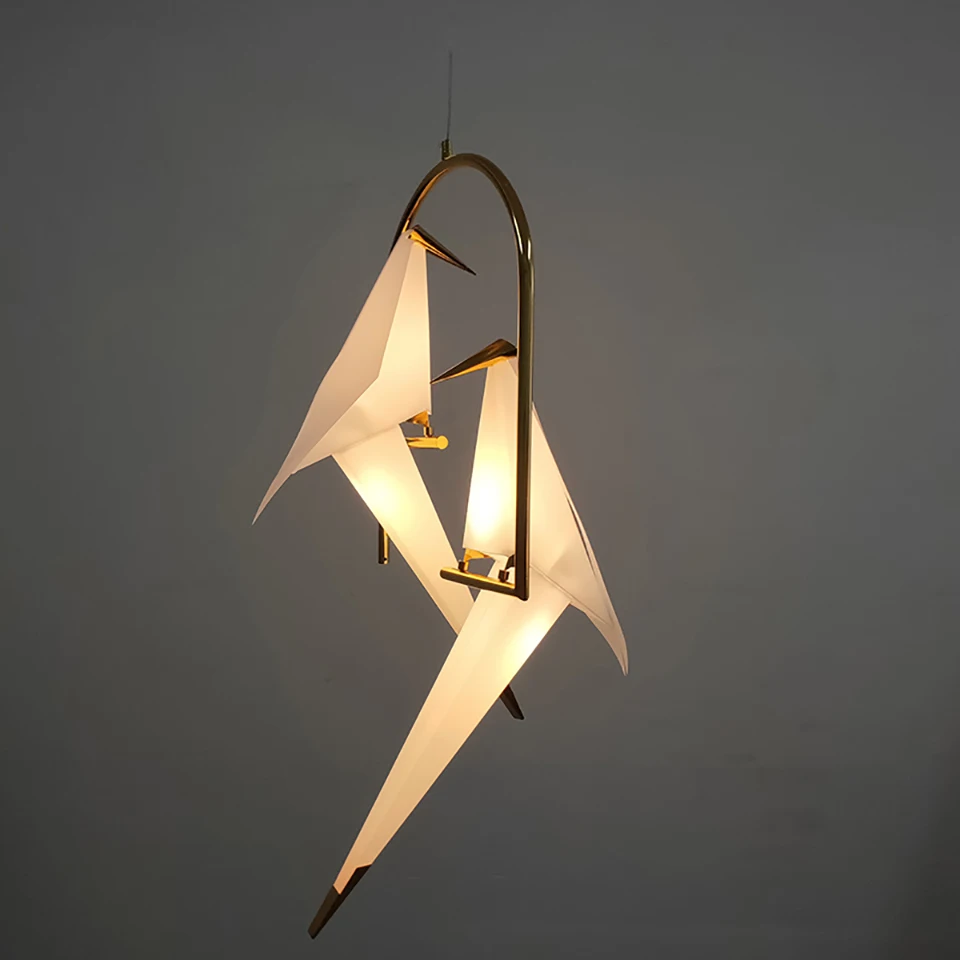 Современная птичья лампа подвесной светильник скандинавские подвесные светильники Журавлик оригами подвесной потолочный светильник гостиная настенная лампа настольная лампа освещение