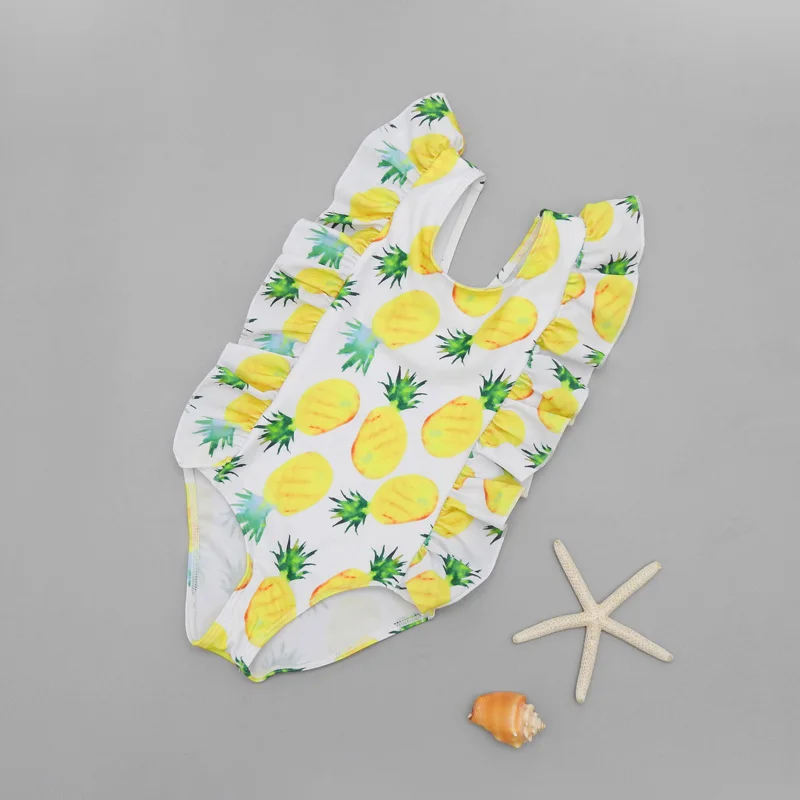 Children's swimsuit summer little girl's one-piece swimsuit baby girl bikini suit fruit printed Ruffle