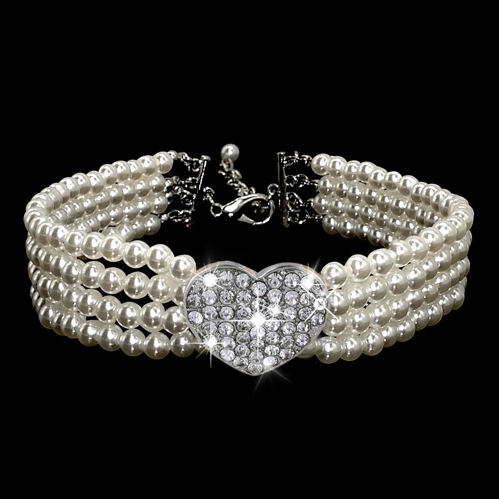 

Cat Collar Party Pearl Collar Pet Necklace Dog Collar Dog Necklace For Puppy Cat Dog Accessories D40