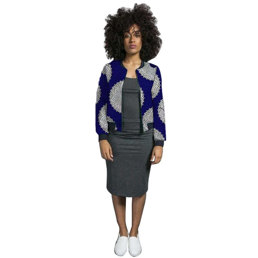 

African Women's Baseball Jacket Africa Styled Dashiki Print Short Coats Woman Jackets Custom Made Groom Ankara Outfits