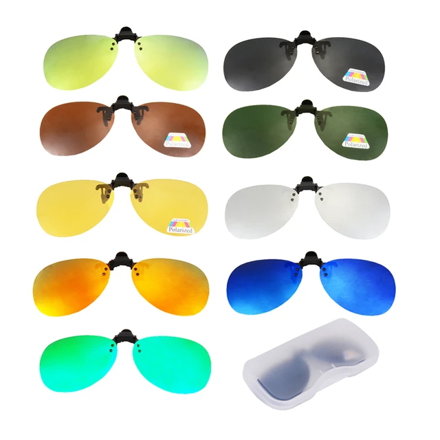 Polarized Fishing Glasses Clip on Sunglasses Frame Myopia Driving