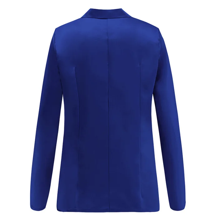 Женский блейзер с длинным рукавом открытый передний короткий кардиган пиджак офисные пальто-MX8
