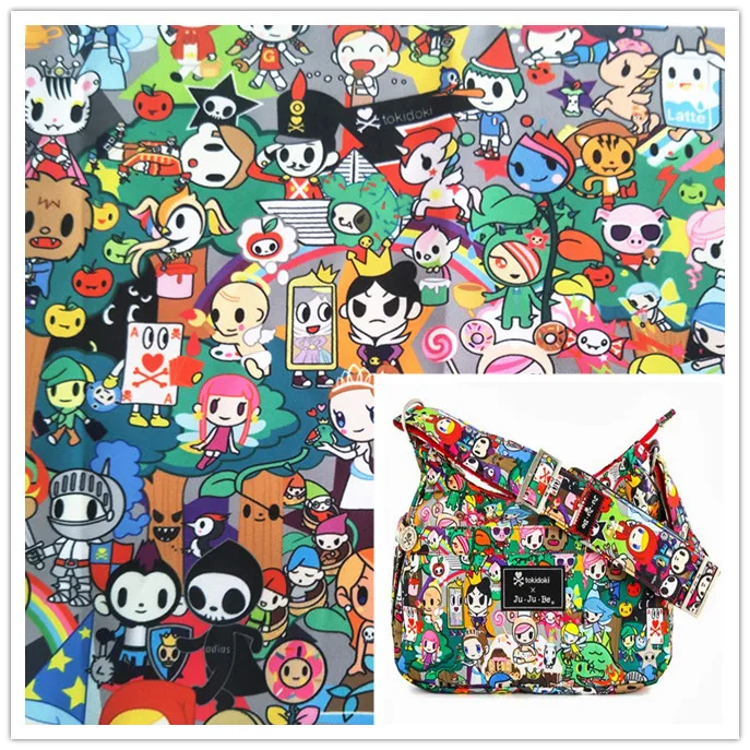 ZENGIA 50*148 см серая мультяшная полиэстерная холщовая ткань для домашнего текстильного шитья Diy скатерть/Сумка/Подушка/чехол для дивана