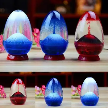 

Egg-Shaped Volcanic Liquid Hourglass Oil Sand Timer Sandglass Home Desk