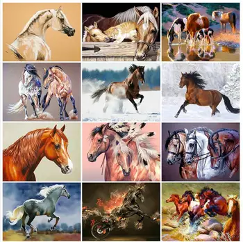 

running horse diamond painting animals full square mosaic art picture embroidery cross stitch stones picture puzzle wall decor