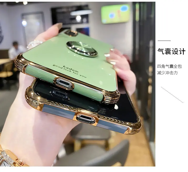 fashion Ring buckle bracket function Phone Cover Case For Iphone X 11 12 13 pro Xs Max Xr 10 8 7 Plus Luxury Soft Coque Fundas iphone 13 pro max case clear