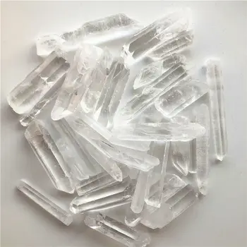 

Drop Shipping 100g 40-80mm Natural Clear Pure Lemurian Seed White Quartz Crystal Point Terminated Wand Specimen Healing