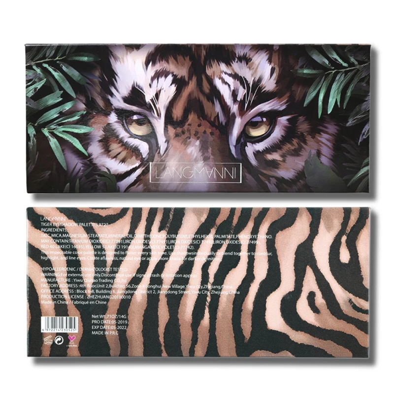 New 14 Colors Shimmer Matte Waterproof Smudge-proof Long Lasting Colorfast Tiger Eye Shadow Palette.w
