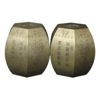 

LaoJunLu Fu Lushou Copper Ornaments Antiques Miscellaneous Rural Collect Old Goods Old Objects Imitation antique bronze