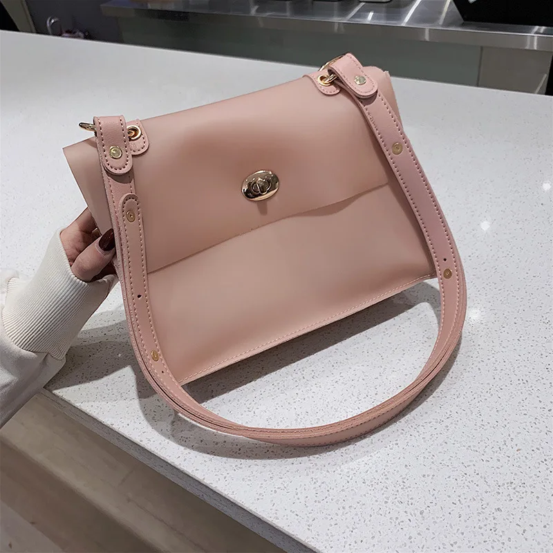 

JIULIN New 2019 retro pu generous briefcase briefcase simple one - shoulder oblique satchel.