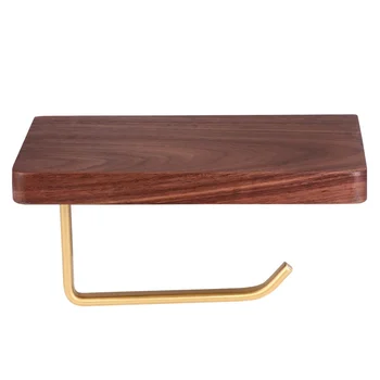 

Creative Wooden Wall-Mount Toilet Paper Holder Paper Holders Toilet Paper Holders