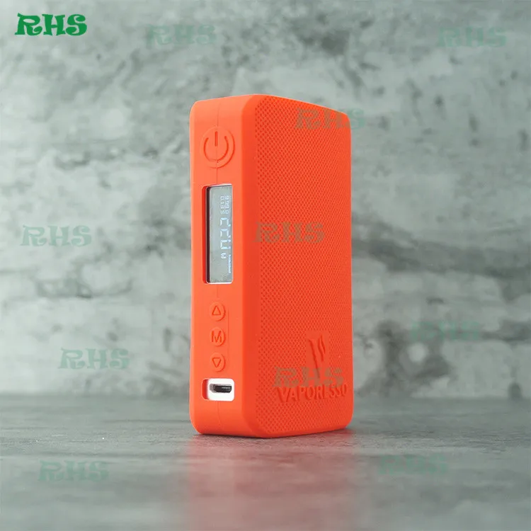 10 шт. Новое поступление~ RHS силиконовый чехол для GEN 220W TC Box MOD Vape текстура кожи крышка рукава