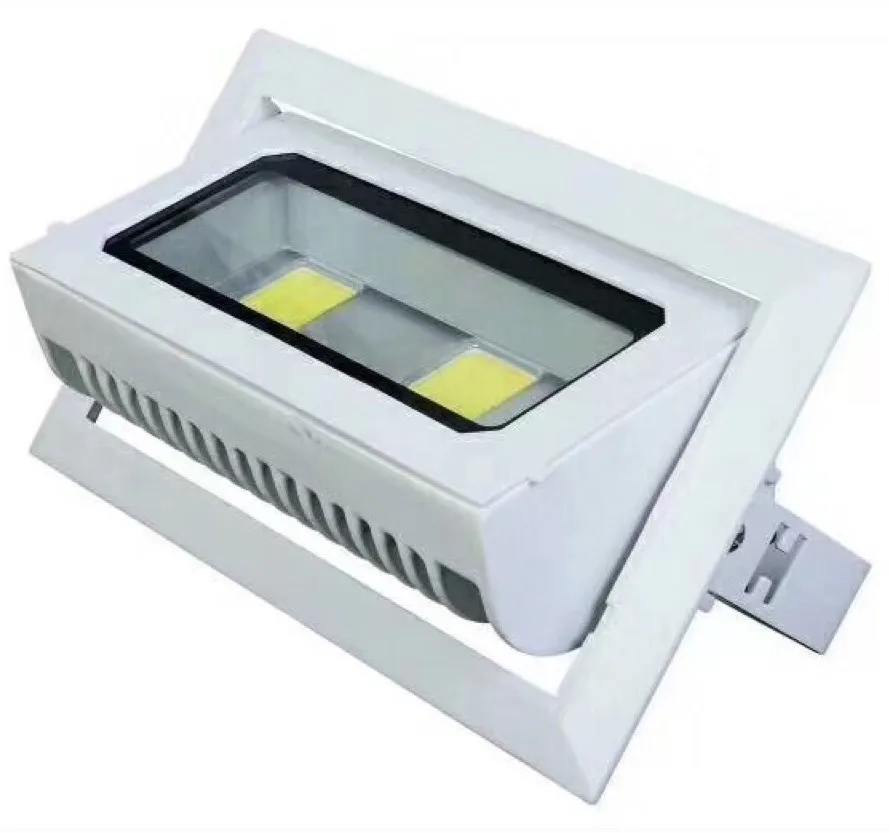 고품질 사각 LED 다운라이트, COB 각도 회전 실내 LED 투광 조명 AC85-265V, 40W