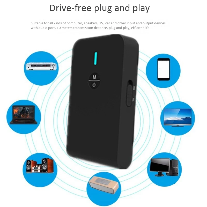 AptX Low Latency 5 0 Bluetooth Transmitter Receiver 2 In 1 o Wireless Adapter for Car TV PC Speaker Headphone 3 5MM Aux Jack