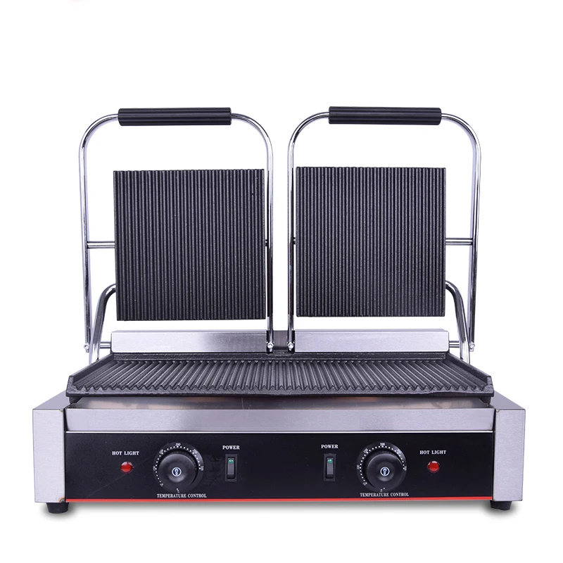Steak special oven commercial panini electromechanical hot plate double-head  electric grill double-sided grilled sandwich