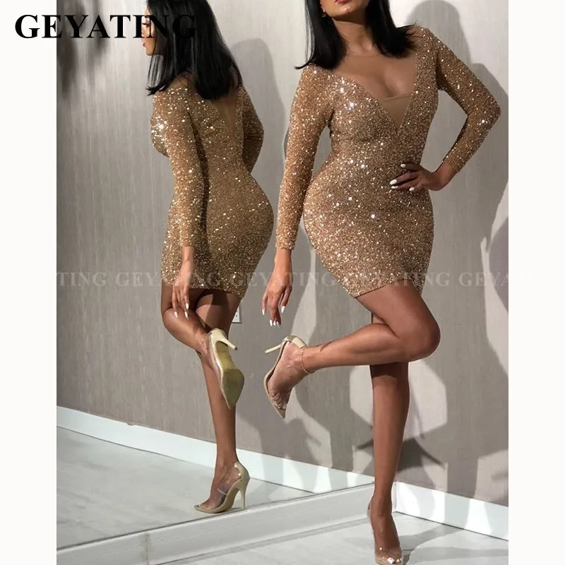 glitter cocktail dress