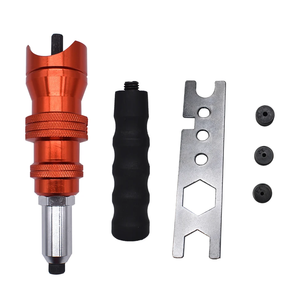 Upgrade Electric Rivet Gun 2.4mm-4.8mm Riveting Adapter Insert Cordless Drill Aluminum Rivet Nut Riveter Insert Nail Power Tools 2