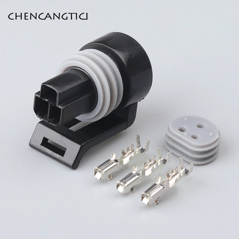 5sets 3 pin 1.5mm Delphi car waterproof automotive oil Fuel Pressure Sensor Connector plug 12110192 12065287 12078090 0441004