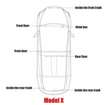 

For Tesla Model 3 S X LED Lights 4.5x2.5x2cm Accessories 1 Pair Interior White 6000K