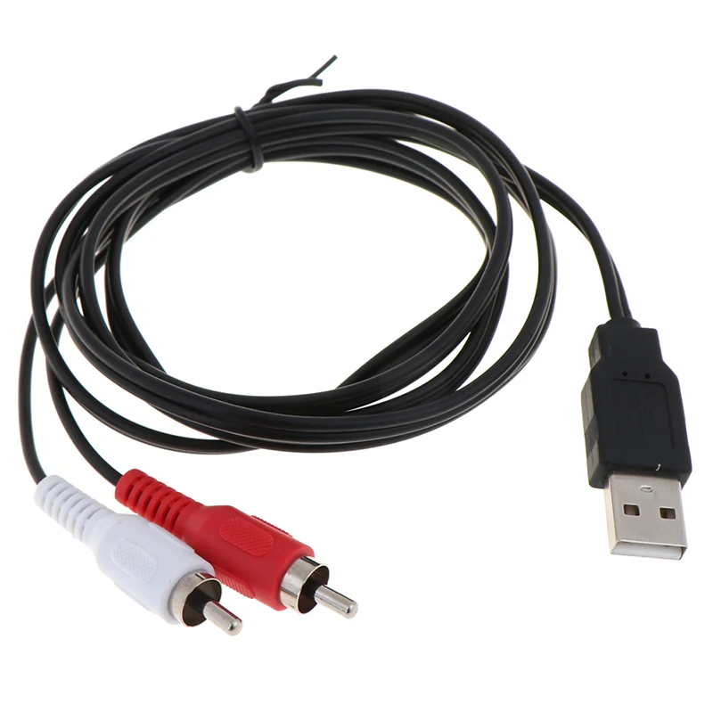 Двойной RCA папа к USB композитный адаптер Аудио Видео кабель-удлинитель для