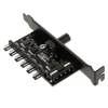 4-Pin Power 6-way Cooling Fan Temperature Controller Speed Governor Cooling Kit for PC Fans 4 Pins 6 Ways ► Photo 3/6