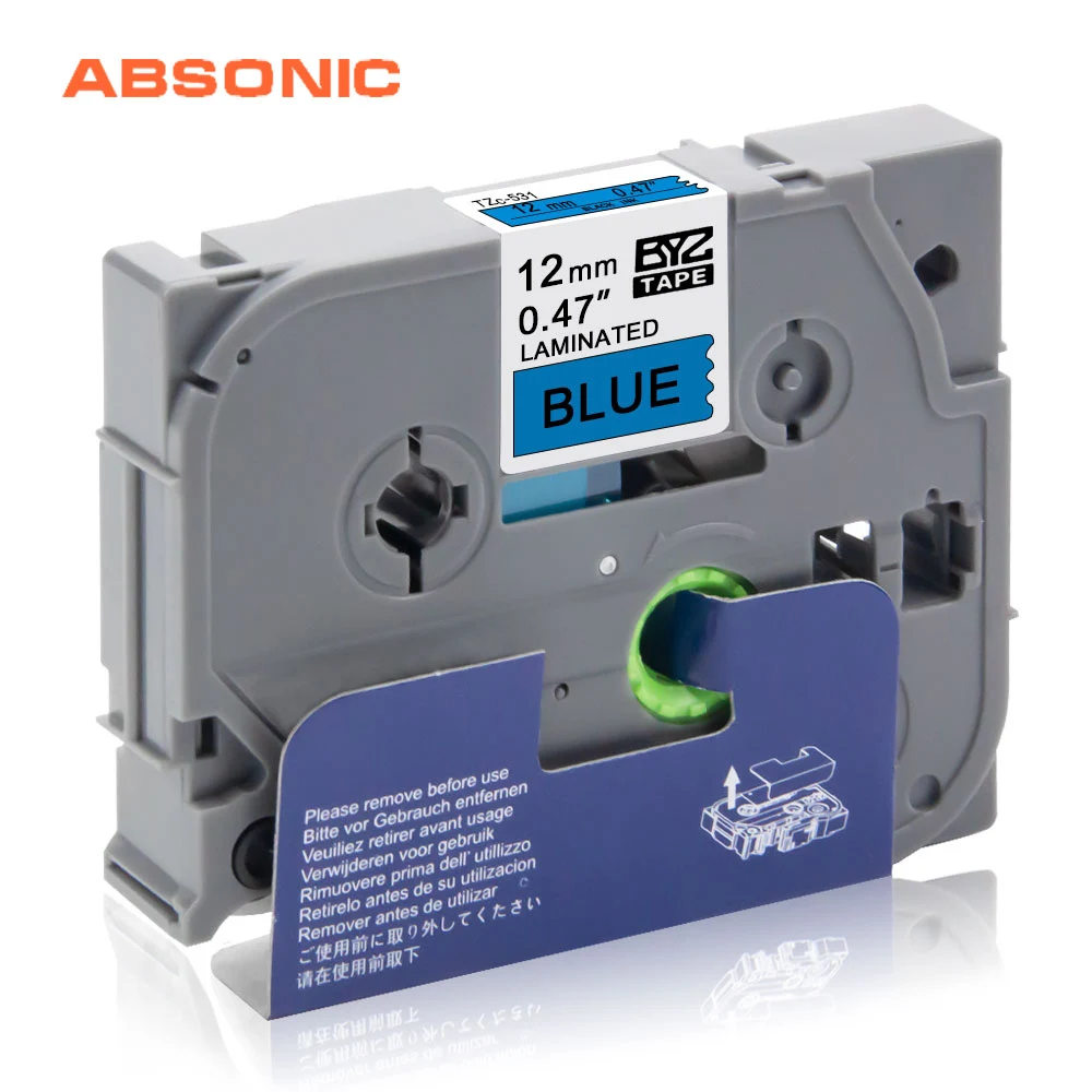 Absinic 12 мм TZe-531Compatible Brother P-touch TZe 531 TZ TZ531 клейкие ленты для печати этикеток |